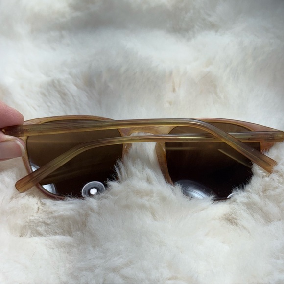 Banana Republic Brown Woodgrain Sunglasses | Classic Oval Frames - Picture 7 of 7